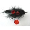 Clochette fleur acylique10x6mm rouge cristal X 10