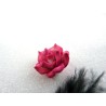 Rose Fimo 20mm Rose Fuchsia-blanc X 1