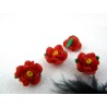 Rose Fimo 16mm Rouge X 1