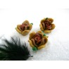 Rose Fimo 15 Beige soutenu Vert X 1