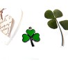 Breloque Trefle vert 20mm X1