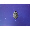 Breloque, charm, Bouclier chevalier 24mm argenté vieilli   x 1