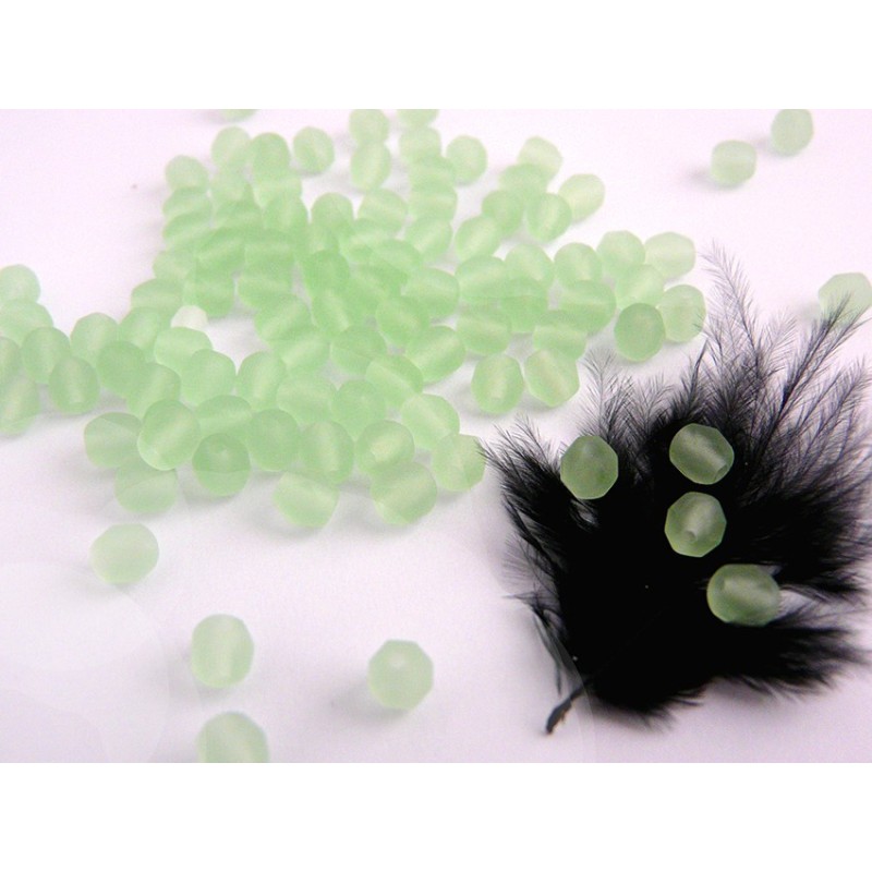 Facettes de Bohême 4mm Péridot Mat x 50