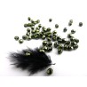 Facettes de Bohême 4mm Jet Green metallic Luster x 50