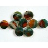Agate- Malachite- Grade A -40 x 40 x 6MM x 1- G342-74-857