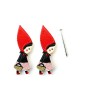 Petit CHAPERON  rouge  en  bois 47x16mm X 1 ou par 5