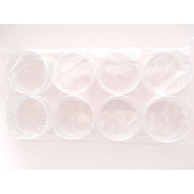 Boîte ronde en plastique de  50mm de diamètre  x 1 ou pack de 8
