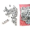 Mélange perles alphabet Blanc 50g 