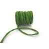 CORDON en SOIE HABOTAI Roulottée 5mm VERT PRAIRIE x  0,50 M