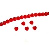 Coeur verre de Bohème rouge 8mm X1