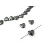 Hématite coeur bombé 12mm noir X1