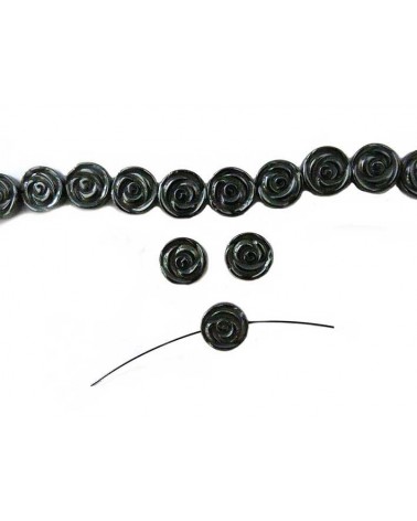  Hématite cercle évidé 16mm noir X1