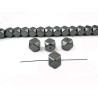  Hématite cube facetté 10mm noir X1