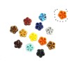 FLEUR EN CERAMIQUE  18x18mm ORANGE  x1