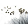 Caches perles à écraser 3mm ARGENTE X 25