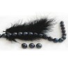 Perles d'eau douce 8- 9mm NOIR X 4