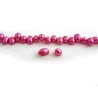 Perles d'eau douce ovales 8-10mm rose fuchsia X4