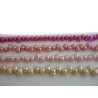 Perles d'eau douce ovales 8-10mm rose fuchsia X4