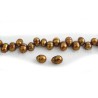 Eau douce ovales 8-10mm bronze X4