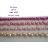 Perles d'eau douce ovales 8-10mm  ivoire rose X4