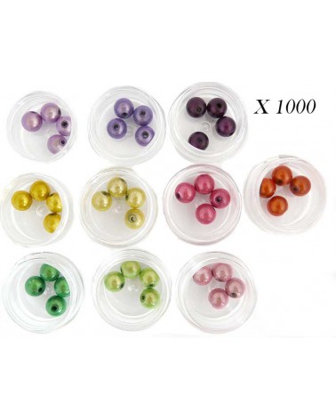 1000 perles magiques 8mm mélange JARDIN