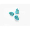 Feuille howlite Bleu turquoise 8x12x4mm par 5