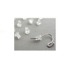 Poussoir pour crochets d'oreilles 5x5mm transparent X 25