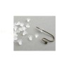 Poussoirs pour crochets d'oreilles 4X4mm transparent X 25