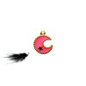Charm lune 13mm rose et or X1