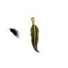 Breloque Plume 38mm bronze antique