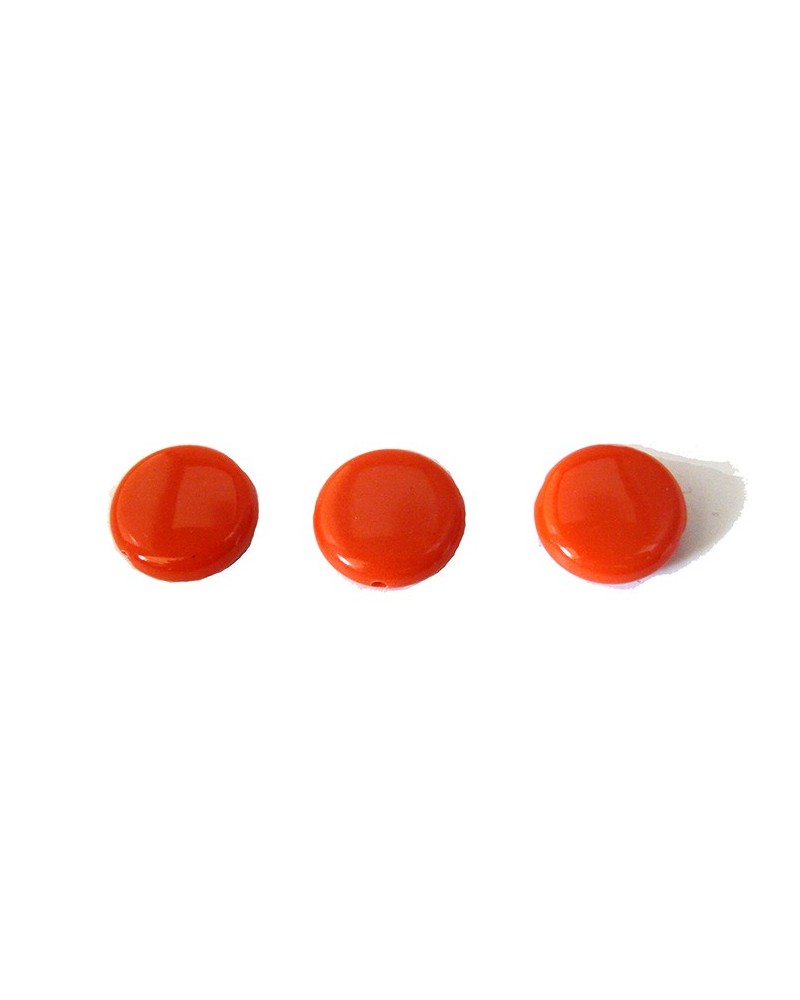 Lentille 14mm acrylique orange clair x10