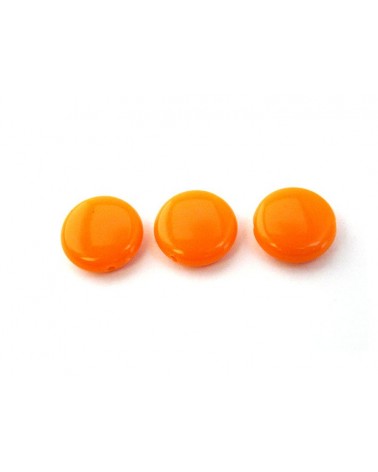 Lentille 14mm acrylique orange clair x10