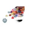 Clochette fleur acylique10x6mm mix X 10