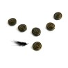 Lentille 8x4mm "spirale" bronze  X 10