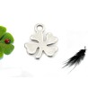 Charm mini trefle 4 feuilles 10x9mm inox