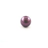 Ronde 10mm en verre nacré mauve x 10