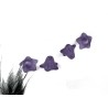 Fleur acrylique 15x12mm violet X 4