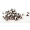 Pinch beads cz 5x3mm crystal cal x 50
