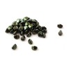 Pinch beads green metallic lustred x 50