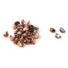 Pinch beads crystal copper rainbow x 50