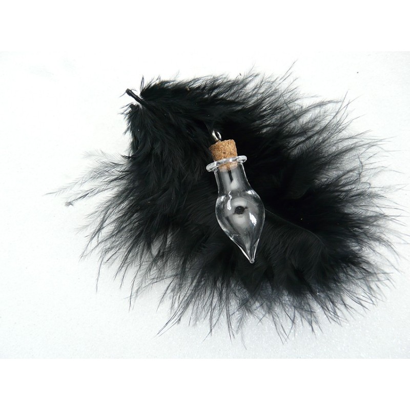 Flacon miniature en verre à  suspendre JARRE 33x13mm  X1