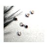 Perles à écraser 2mm  platine(0.8mm) x 100