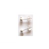 Clous d'oreilles boule 4mm argenté  X 2