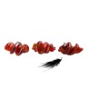 Spirale lampwork 26mm rouge AB X 1