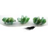Spirale lampwork 26mm vert AB X 1