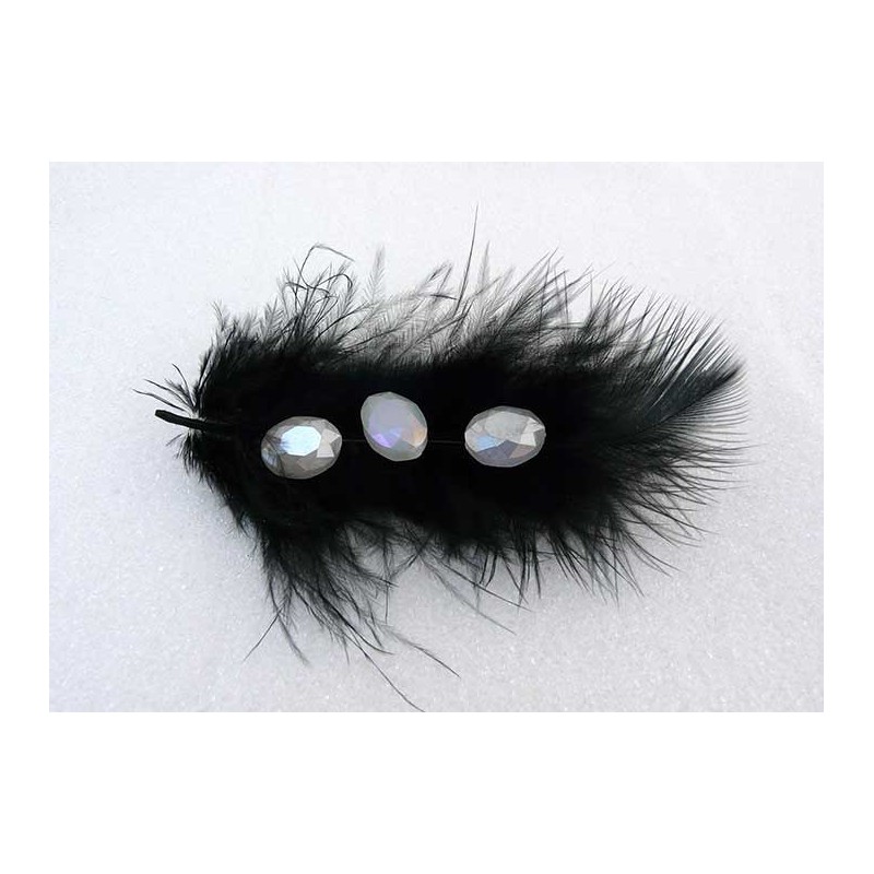 Ovale facetté 12x9mm verre plaqué blanc x1