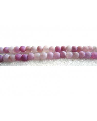 Agate dépolie  4mm mauve X 20