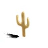 Grand cactus 78x42mm doré satiné X 1