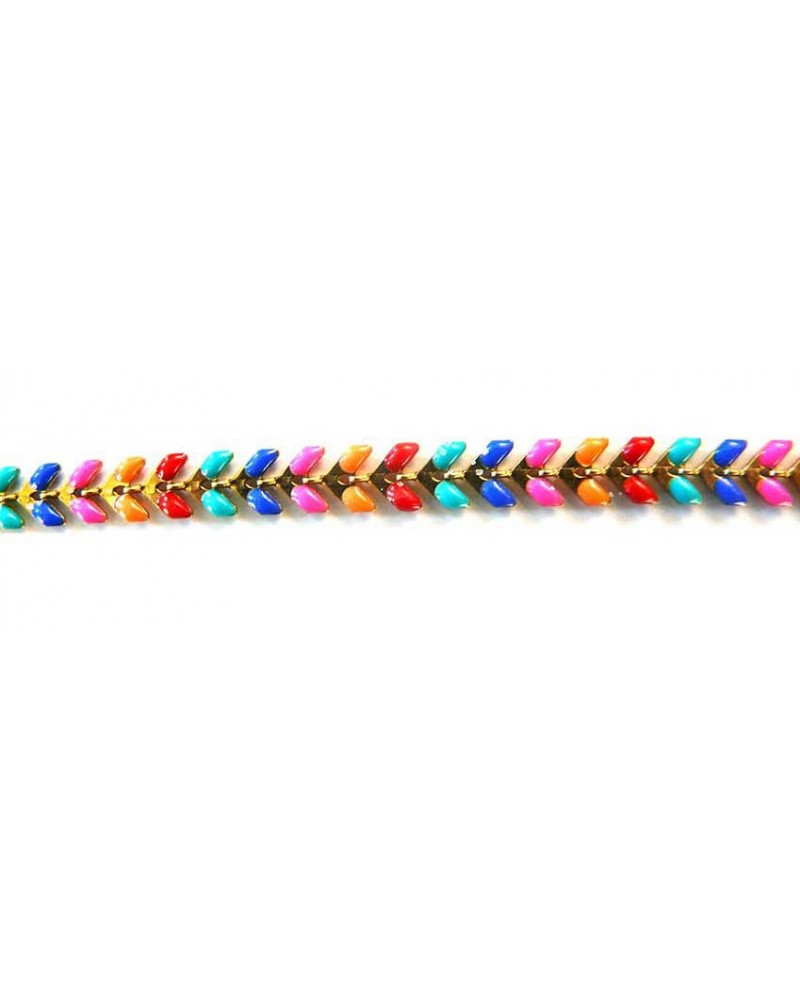 Chaîne épi émaillée multicolore A X 0.20m