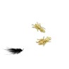 Breloque fourmi 13mm doré satiné X1